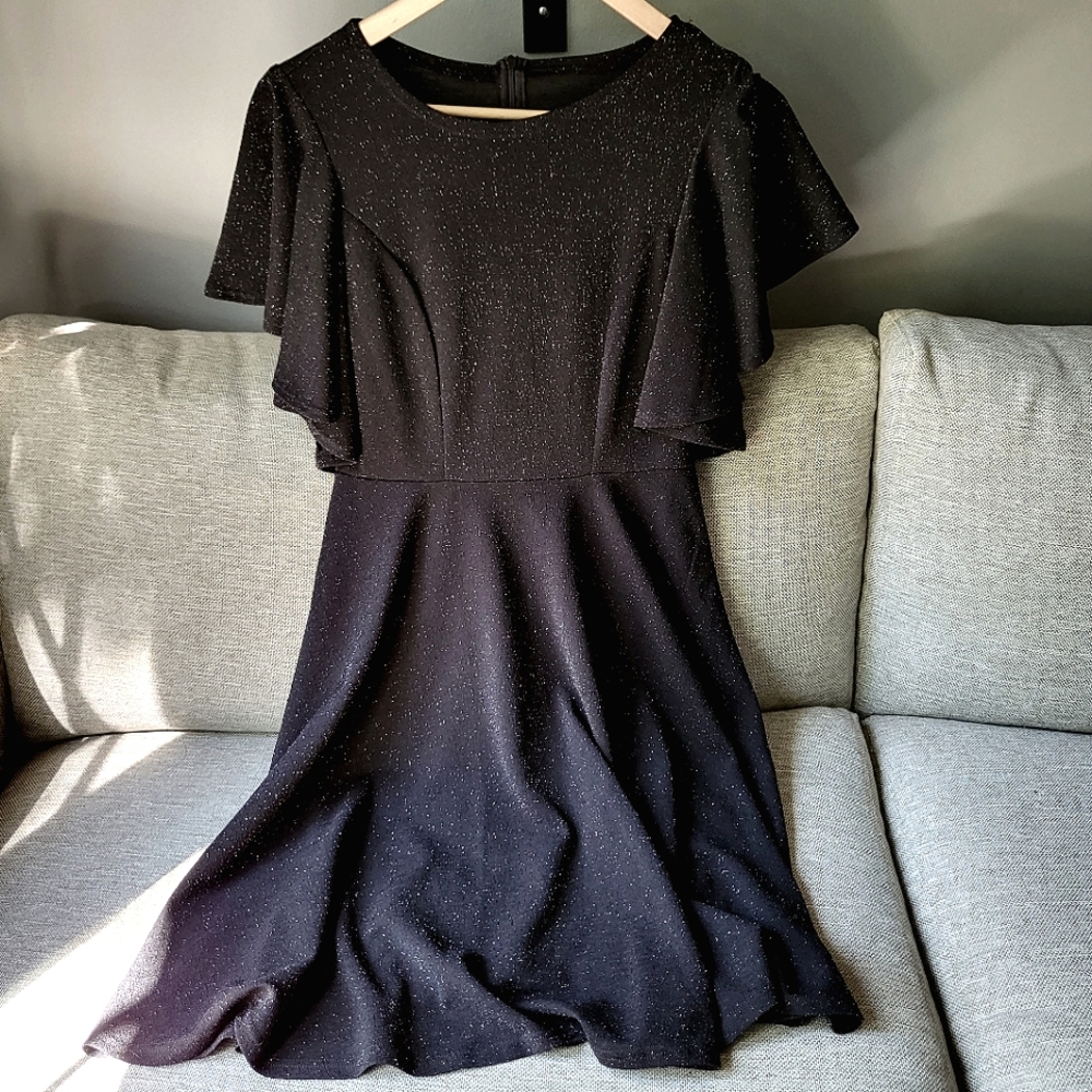 Black Dress with Butterfly Sleeves
